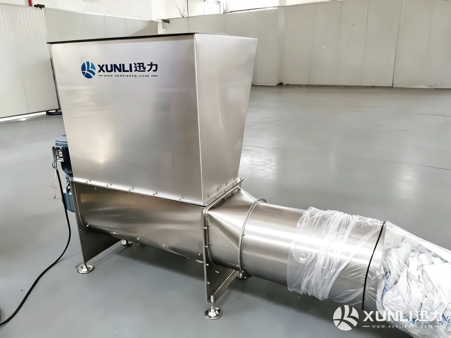 WBC-800 废袋收集器不锈钢整机实拍画面