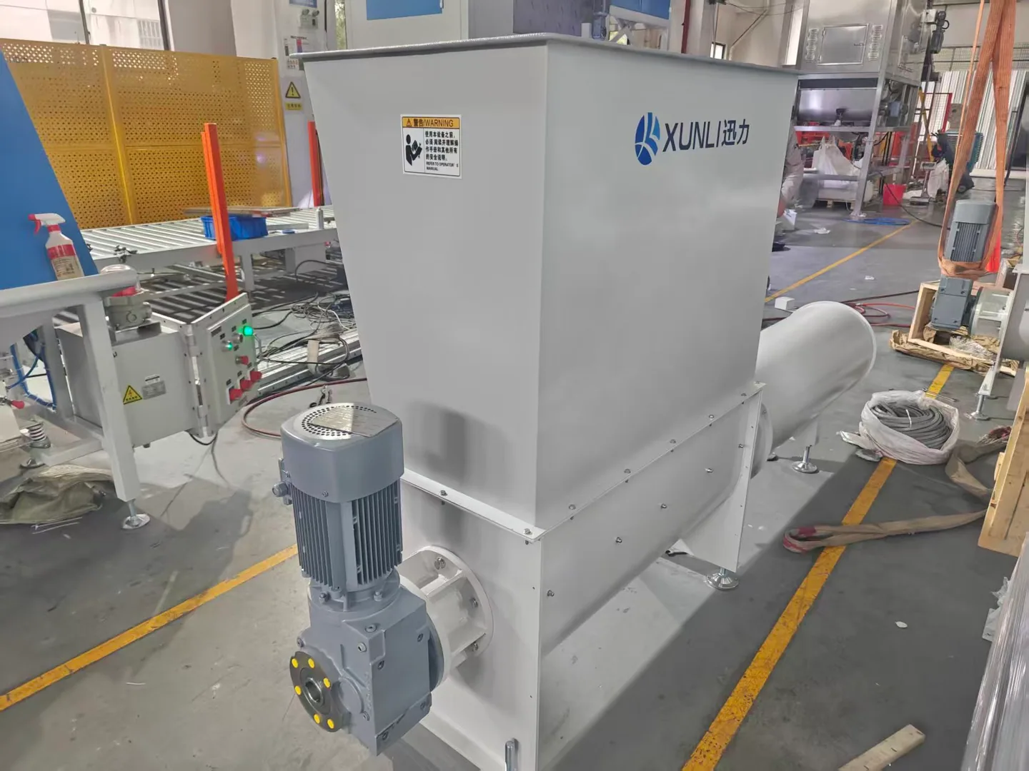 WBC-800 废袋收集器不锈钢整机实拍画面